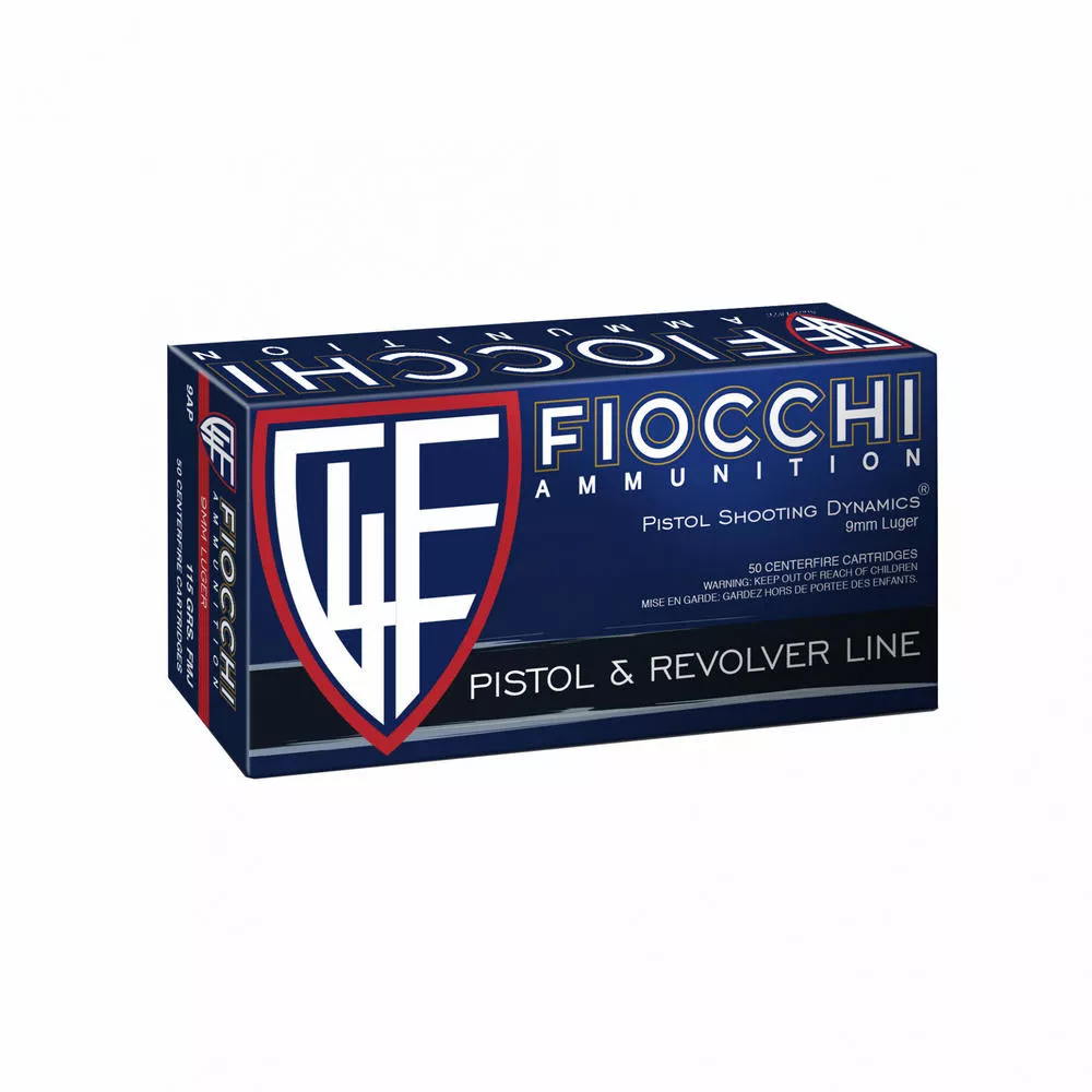 Fiocchi 9mm 115 Grain Full Metal Jacket 50 /1000