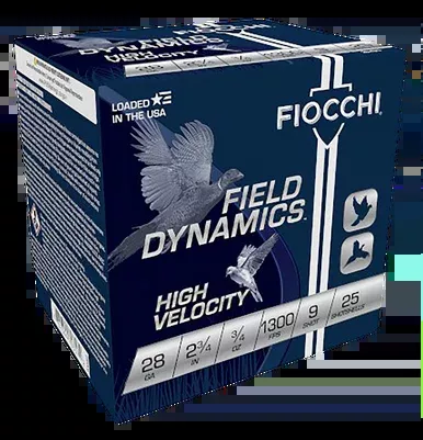 Fiocchi High Velocity 28 Gauge Ammo 2-3/4″ #9 Lead Shot 3/4 oz Box of 25