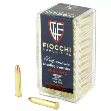 Fiocchi Range Dynamics .22 WMR Ammo 40 Grain TMJ Box of 50
