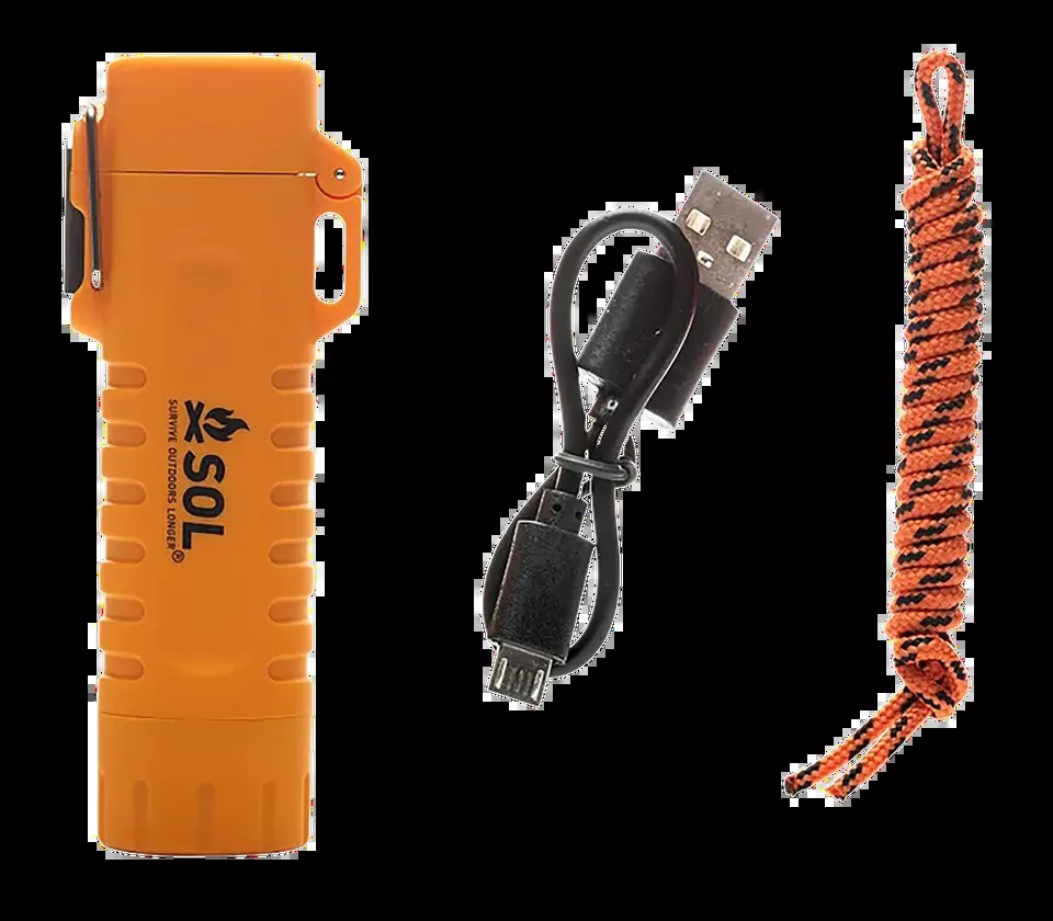 Fire Lite Fuel-Free USB Lighter with Lanyard - Orange