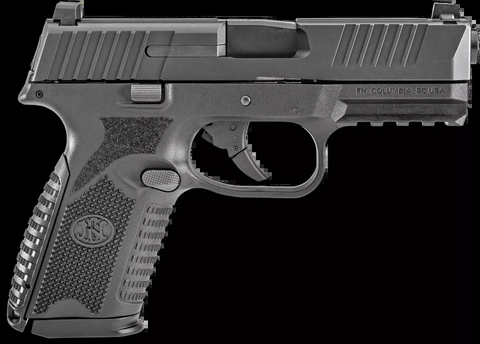 FN 66100464 509 Midsize 9mm Luger Pistol, 4" Barrel, 10+1 Capacity, Matte Black Finish, No Manual Safety