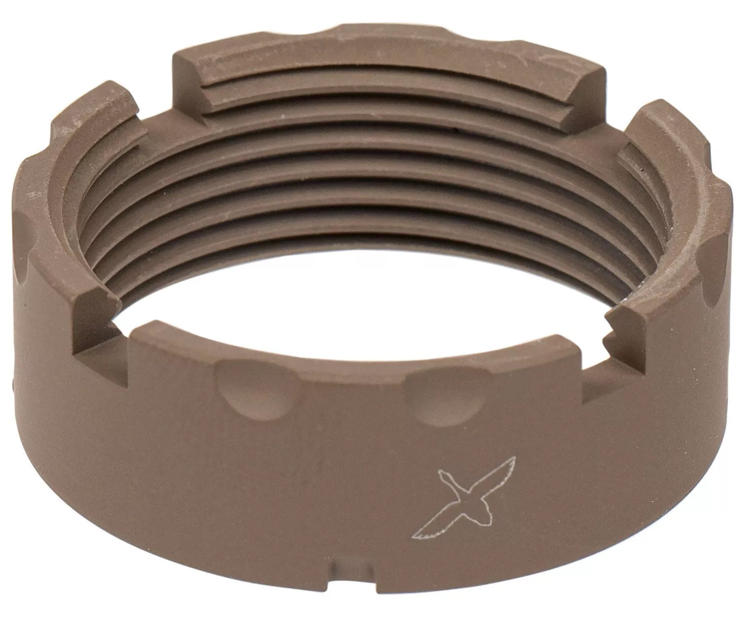 Forward Controls CN5F Billet Machined Castle Nut for A5 Length Receiver Extensions FDE