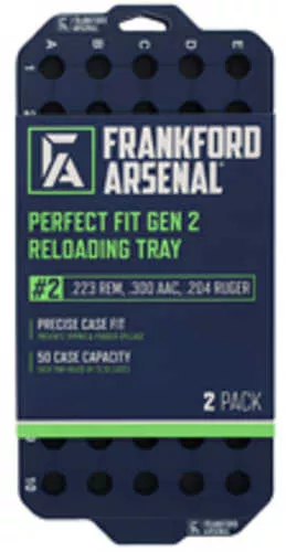 Frankford Arsenal Perfect Fit Tray Style 5 Reloading Fits 308/6.5 Creedmoor Blue 2 Trays are Inlcuded