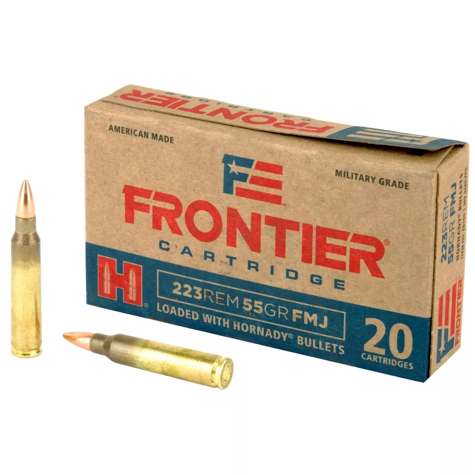 Frontier 223 Remington 55 Grain FMJ Ammunition - 20 Rounds/500 Rounds Box