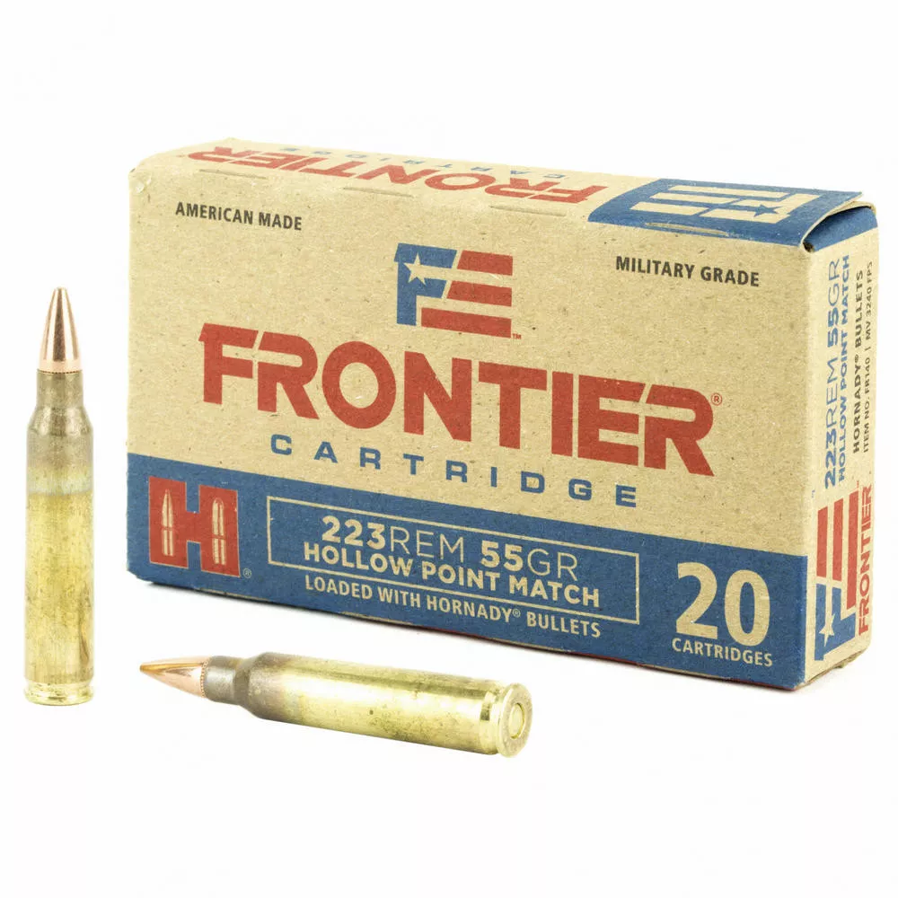 Frontier 223Rem 55 Grain Hollow Point Match 20 /500