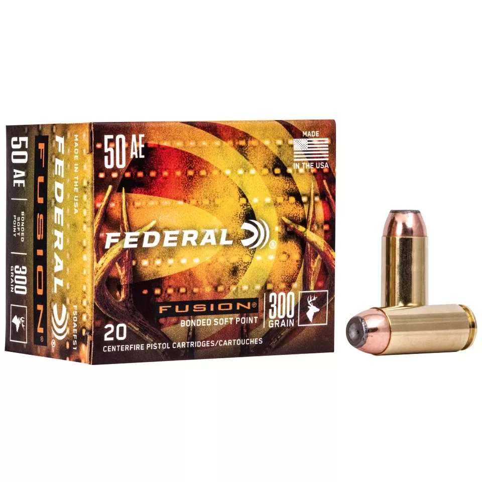 FUSION 50AE 300GR SP Ammunition - 20 Rounds per Box, 200 Rounds per Case