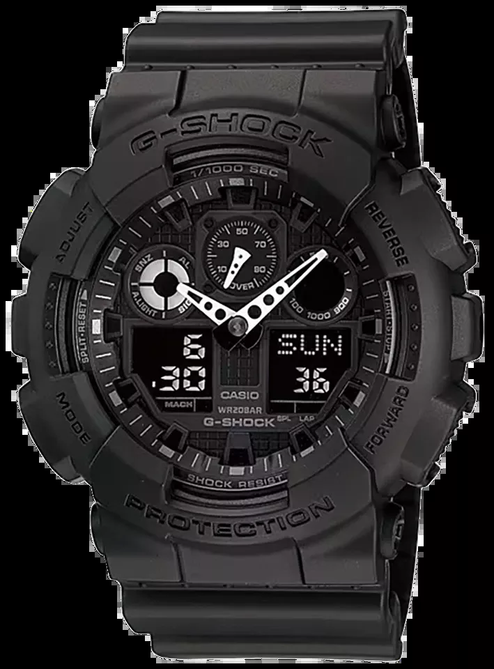 G-Shock Tactical XL 52mm GA1001A1: Black Stopwatch & Speedometer Watch
