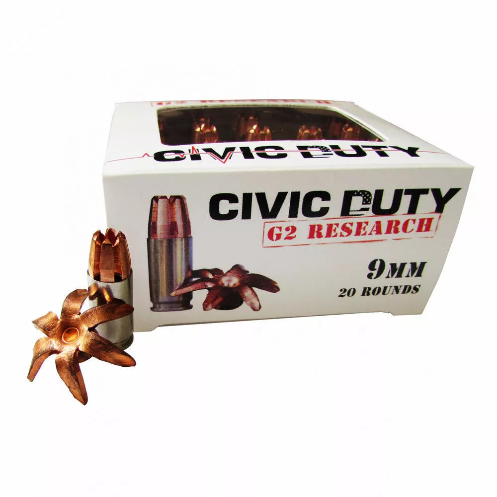 G2r Civic Duty 9mm 100 Grain 20 /500