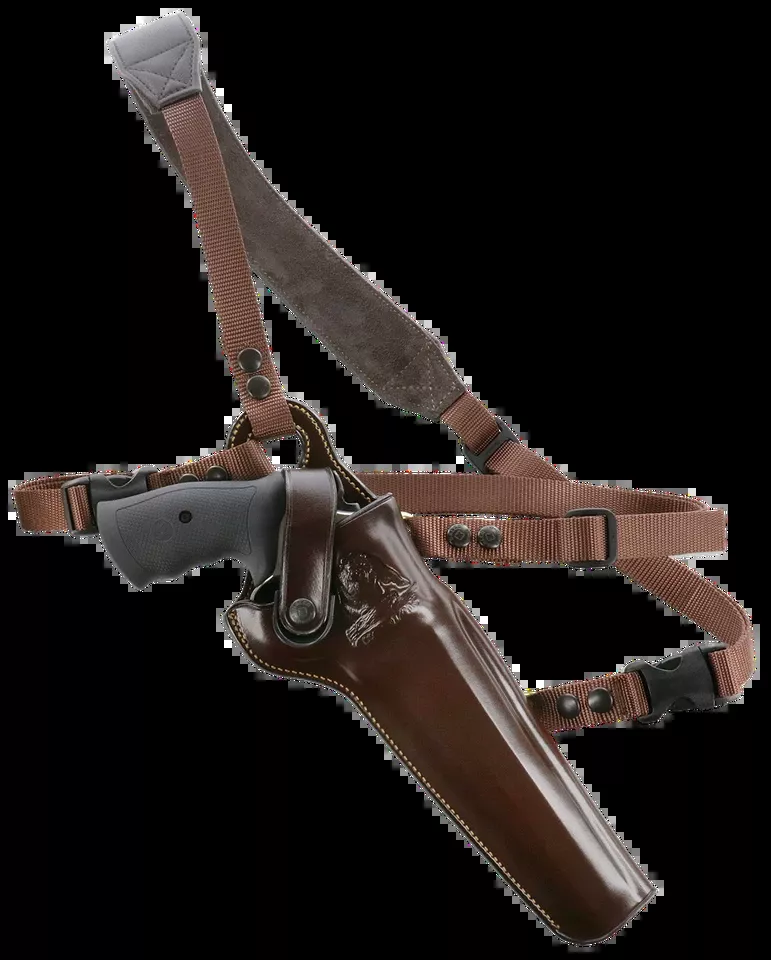 Galco Kodiak Chest Holster for Ruger Blackhawk & Freedom Arms 83 - Right Hand, Havana Brown Leather