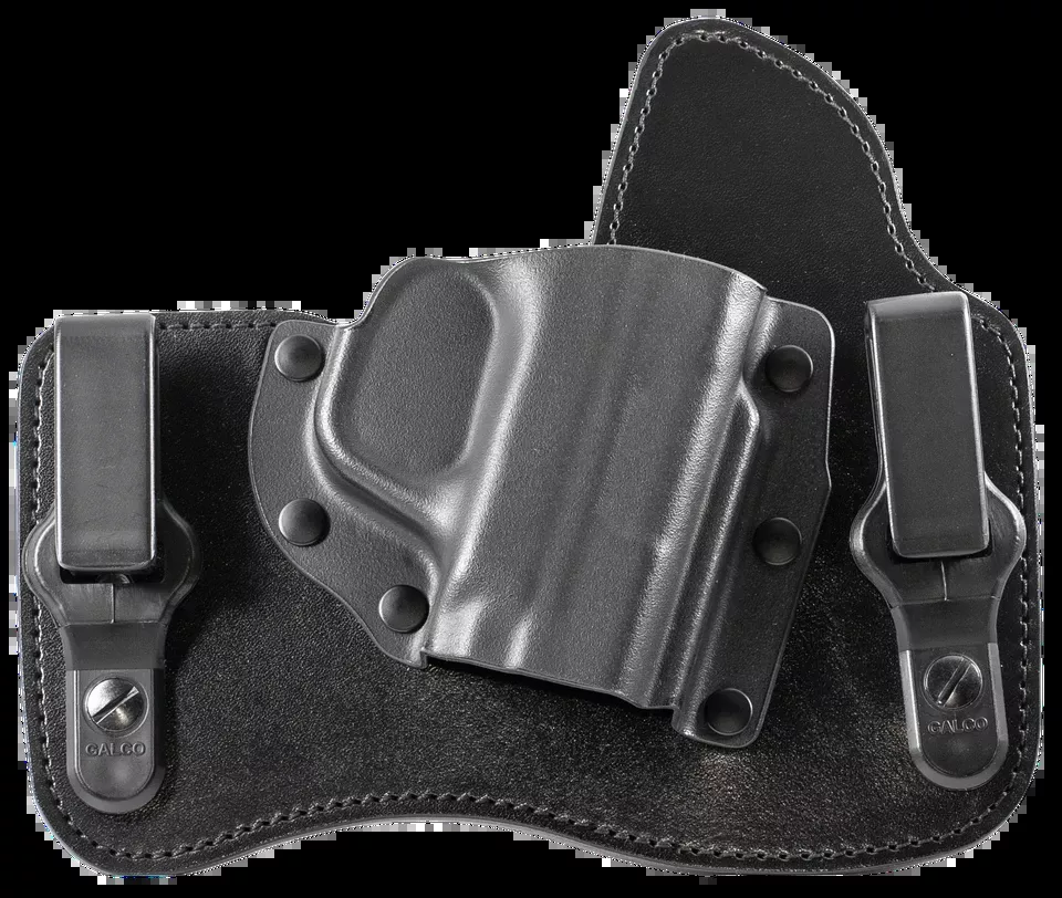 Galco KT826B KingTuk Deluxe IWB Holster for S&W M&P Shield - Right Handed, Black Kydex/Leather UniClip