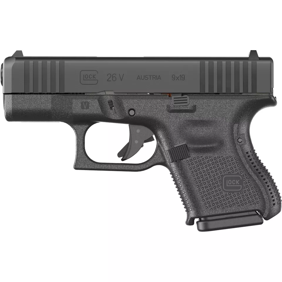 GLOCK 26 V Series 9mm 10rd 3.43" FS 3 Mags Black