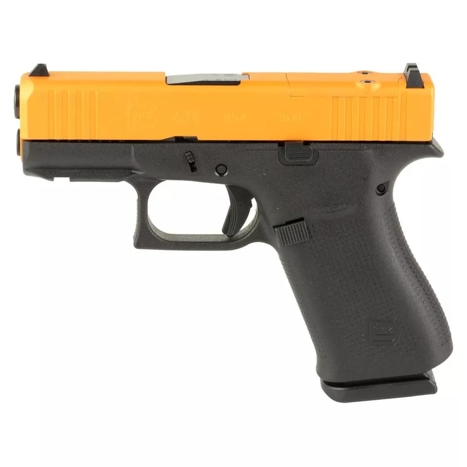 GLOCK 43X 9MM 10-Round MOS Gold Slide/Black Frame