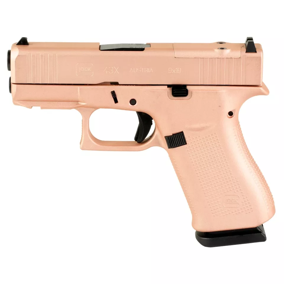 GLOCK 43X 9MM 10RD Rose Gold with Front Rail