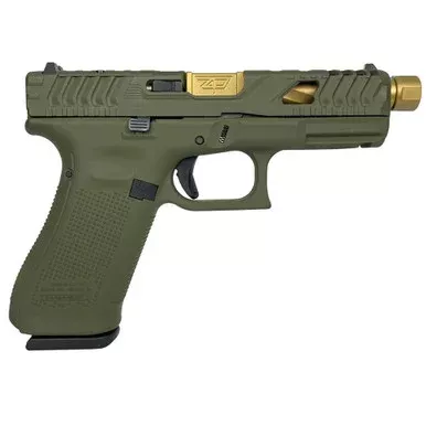 Glock G45 G5 9mm Luger Pistol 4.6″ Threaded Barrel 17+1 Round OD Green Grip