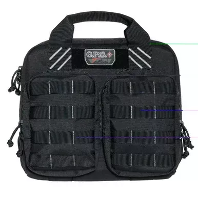 GPS Tactical | Range Bag | Black | Soft | Up To 2 Pistols | GPS-T1412PCB