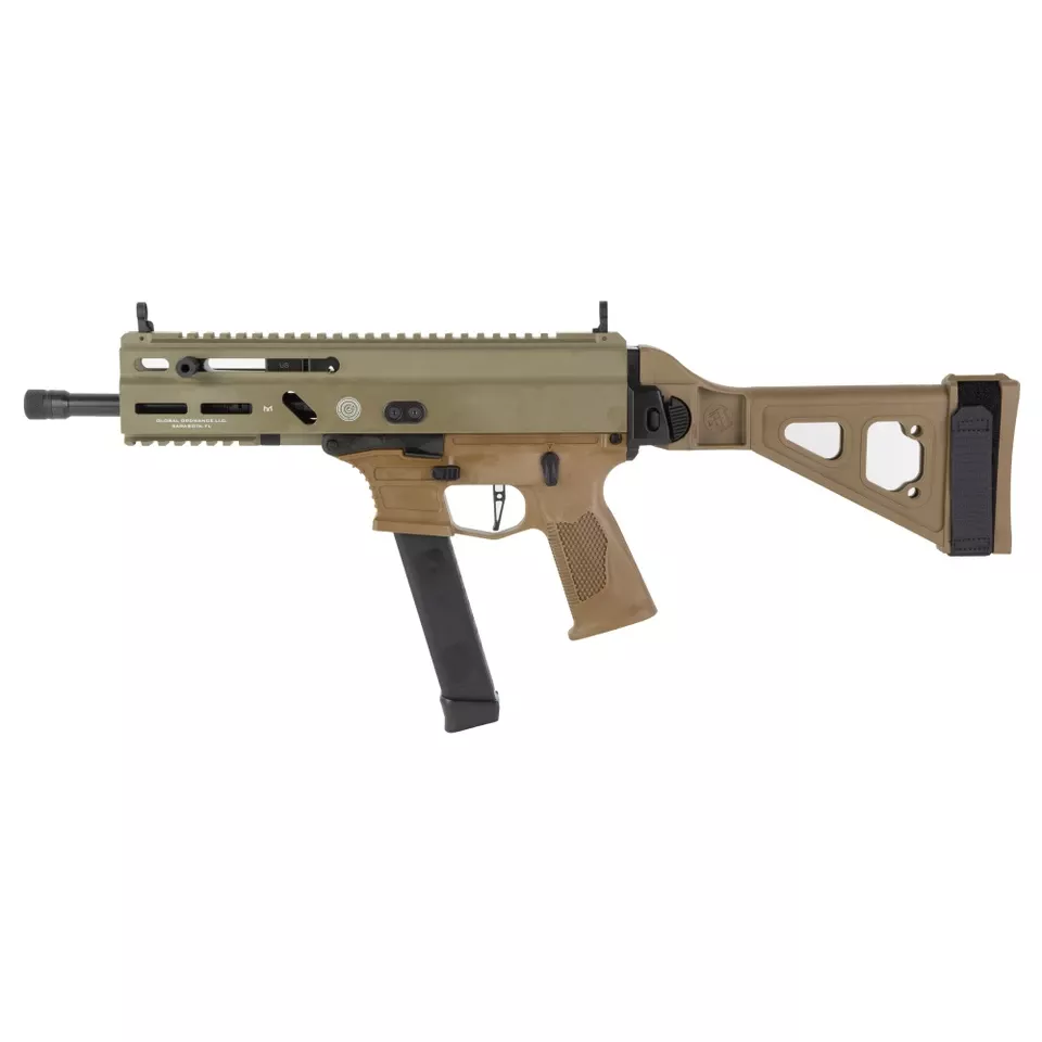Grand Power Stribog SP9A3G 9mm 8" 33rd FDE Brace