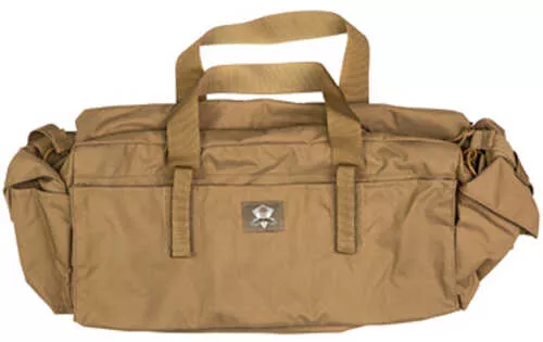 Grey Ghost Gear Transport Bag | Ideal Size for Storing in a Vehicle | the Main Compartment has Ample Room for a Handgun or Even a Folded PDW/SBR | 11″H X 22″W X 5″D | Coyote Brown | 4601-14