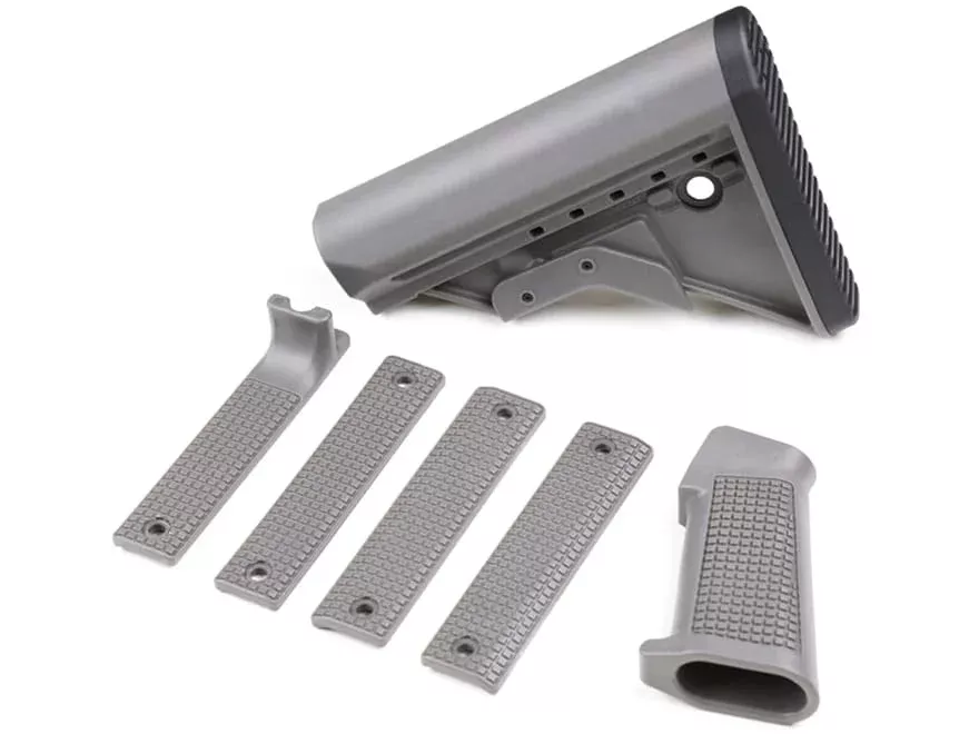 Griffin Armament AR-15, AR-10 ECS Stock with Pistol Grip and Rail Shields