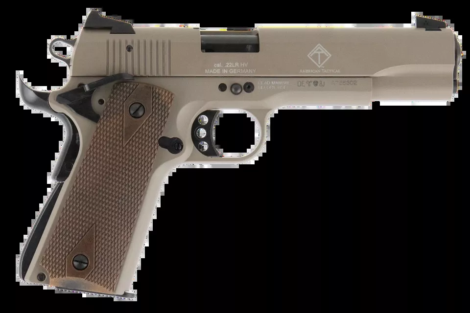 GSG 1911 .22 LR Pistol with Threaded Barrel and Walnut Grip