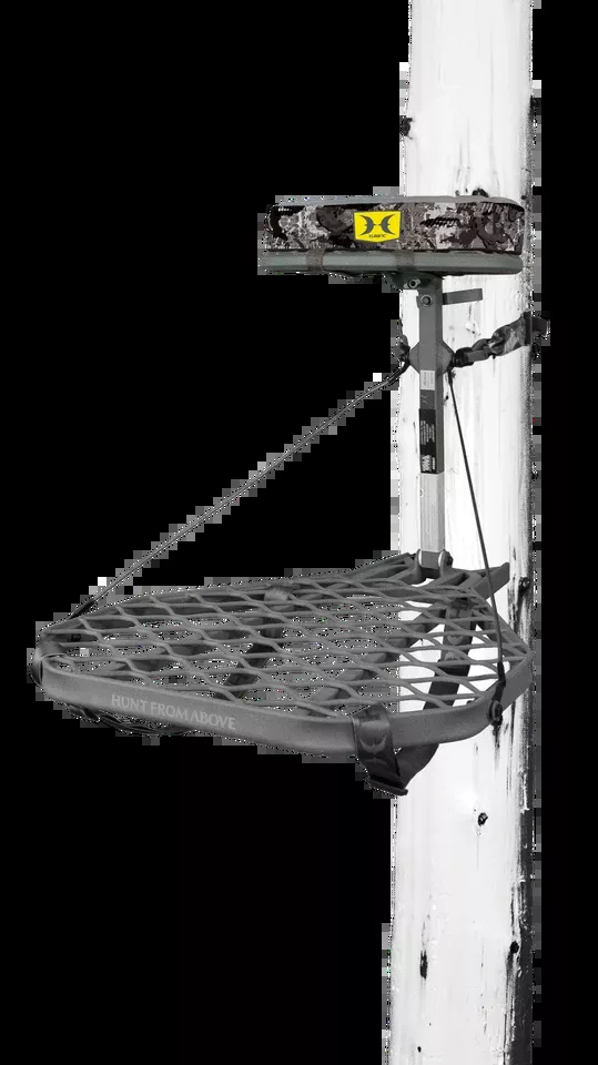 Hawk HWKHF2021 Helium XL Hang-On Tree Stand - Gray Powder-Coated Aluminum, 24" x 30"