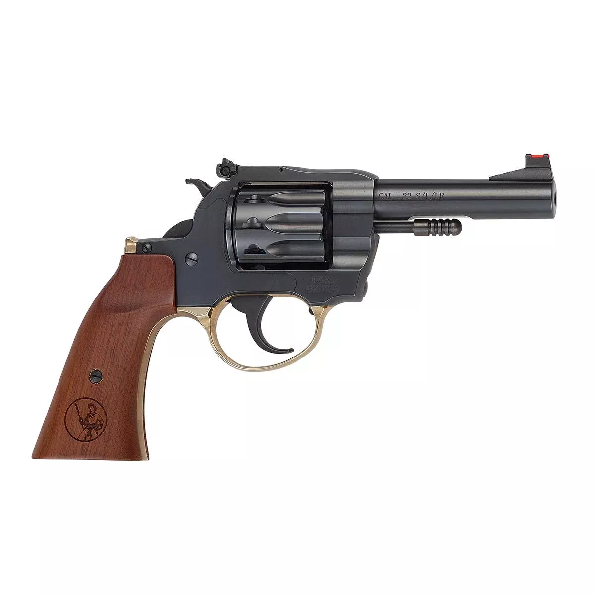 Henry H16 Golden Boy Deadeye Handgun .22 S/L/LR 10rd Capacity 4″ Blued Barrel Walnut Gunfighter Grip