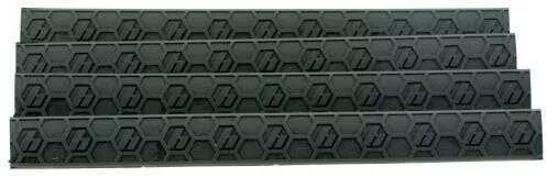 HEXMAG M-LOK WedgeLOK Rail Covers Slot Grip Black Finish HX-MLC-4PK-BLK