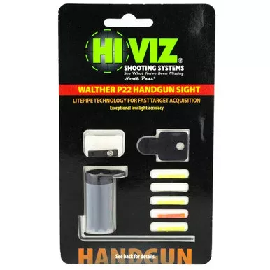 Hi-Viz Interchangeable Front Sight for Walther P22 Green/Red/White