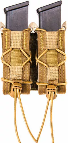 High Speed Gear 13PT12Cb Taco Double Pistol Adjustable Belt Mount Cordura/Polymer Coyote Brown