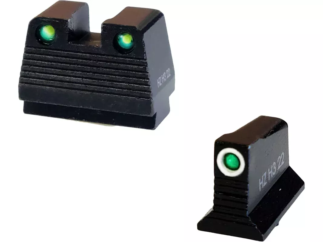 HIVIZ Co-Witness Suppressor Height Night Sight Set Tritium for Glock MOS