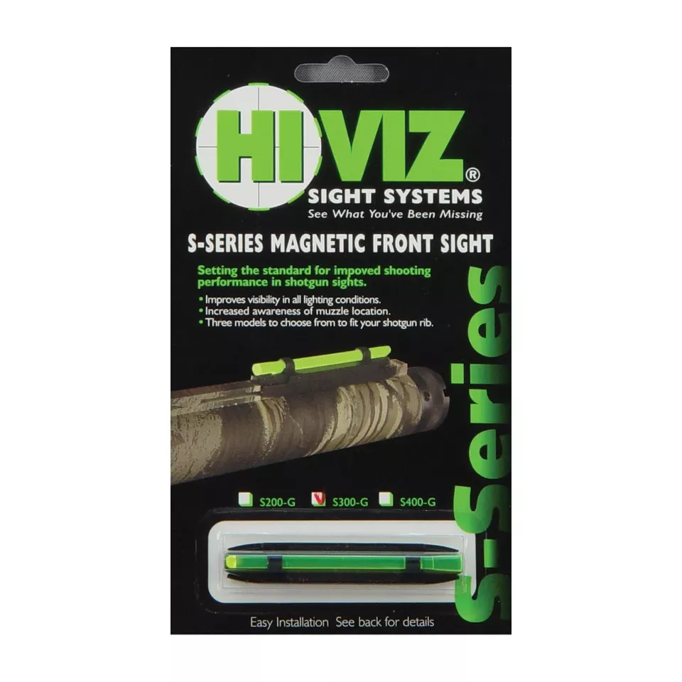 HIVIZ Narrow Magnetic Shotgun Sight with Green Fiber Optic