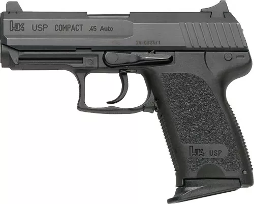 HK USP45 Compact V7 DAO 45ACP 3.94" Barrel 2-8 Round Black