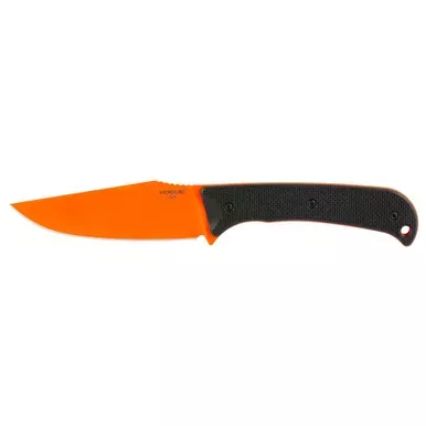 Hogue Extrak XL | Fixed Blade Knife | CPM M4 Steel | Plain Edge | 3.9″ Clip Point Blade | Cerakote Finish | Black G-10 Handle | Orange Blade | Includes Sheath | 35859