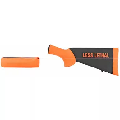Hogue Overmolded Stock | For Less Lethal | Fits Remington 870 | Orange | 08742