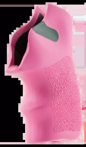 Hogue Tamer Grips for Ruger LCR Pink (OverMolded Rubber, Finger Grooves)