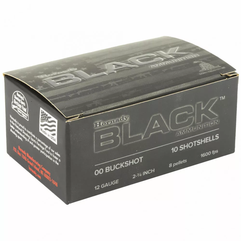 Hornady Black 12 Gauge 2.75 ” 00 10 /100