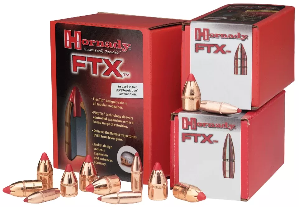 Hornady FTX .44 Caliber 225 Grain Flex Tip Expanding Bullets - 100 Count