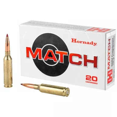 Hornady Match Ammo 6mm Creedmoor 108gr ELD-M 20/Box
