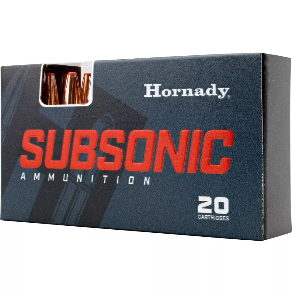 Hornady Subsonic .338 ARC 307 Grain Sub-X Ammunition - 20 Rounds/200 Rounds