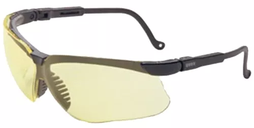 Howard Leight R03571 Uvex Genesis Adult Amber Lens Anti-Fog Black Frame