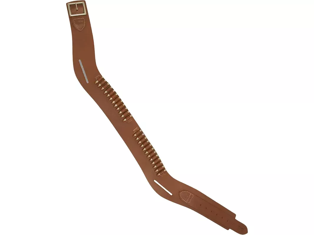 Hunter 252 Double Buscadero Belt 22 Caliber Rimfire Leather Brown Large