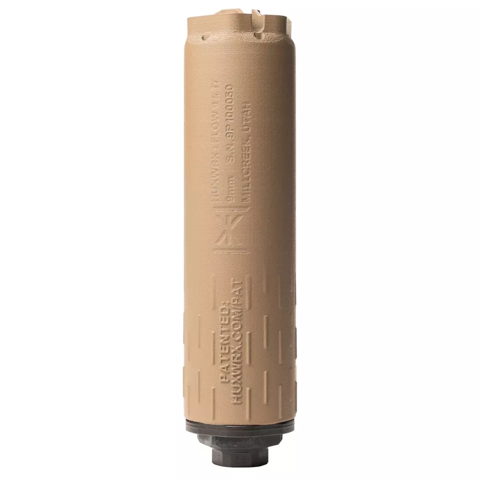 HUX Flow 9K Suppressor 9mm Titanium FDE