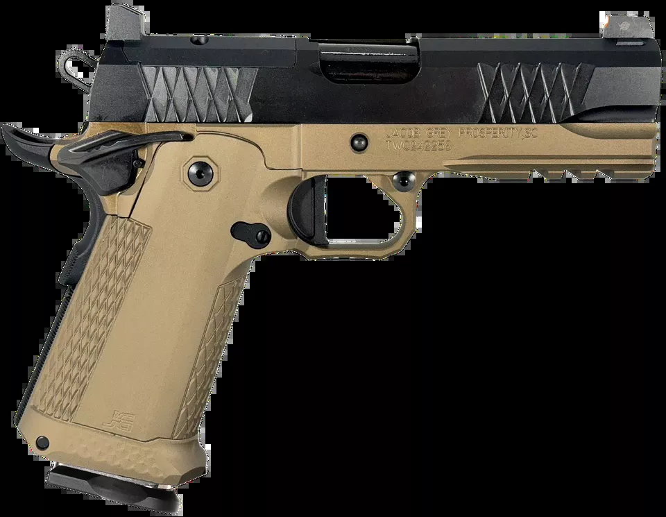 Jacob Grey Firearms TWC9EBB 9mm Luger Pistol - Black/Battle Brown, 17+1 Capacity, Optic Ready