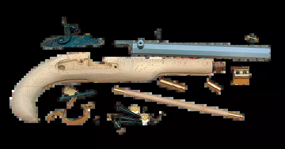 Kentucky Pistol Kit 50 Cal 10" Blued Sidelock Action - Traditions KPC50602