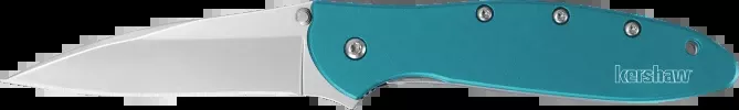 Kershaw 1660TEAL Leek Folding Knife with Teal Aluminum Handle and 3" 14C28N Steel Blade