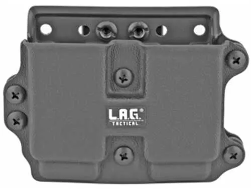 L.A.G. Tactical, Inc. DMC M.C.S. | Double Magazine Pouch | 9MM/40Cal | Fits Compact/Slim Magazines | Kydex | Matte Finish | Black | 34008