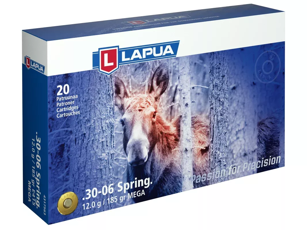 Lapua 30-06 Springfield Ammo 185 Grain Lapua Mega Jacketed Soft Point Box of 20