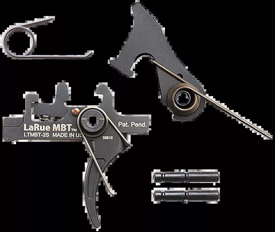 Larue Tactical LTMBT2S MBT-2S Black Two-Stage Curved Trigger for AR10/AR15