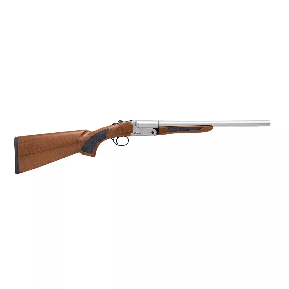Legacy Sports Citadel Boss SxS Shotgun 20ga 3″ Chamber 2rd Capacity 18.5″ Barrel Nickel Walnut Stock