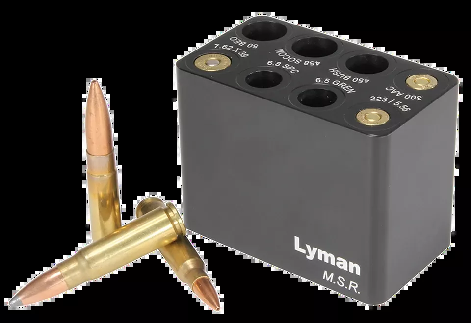 Lyman MSR Ammo Checker Block for Multi Rifle Firearms - Model 7833003, Black