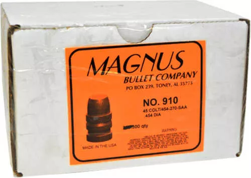 Magnus 45 Colt .452 Diameter 270 Grain Flat FALSEse 500 Count